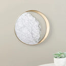 GobekUsa Minimalist Moon Wall Lamp Marble 1-Head Sconce in Gold - Perfect for Living Room
