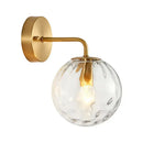 GobekUsa Gold Ball Sconce with Hammered Glass Shade - Sleek Minimalist Wall Light
