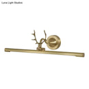 GobekUsa Minimalist LED Gold Bar Wall Vanity Sconce Light with Antler Arm - Metal Wall Mounted Lamp