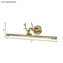 GobekUsa Minimalist LED Gold Bar Wall Vanity Sconce Light with Antler Arm - Metal Wall Mounted Lamp