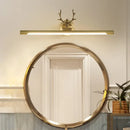 GobekUsa Minimalist LED Gold Bar Wall Vanity Sconce Light with Antler Arm - Metal Wall Mounted Lamp