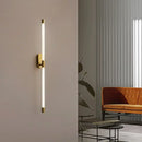 GobekUsa Acrylic Line LED Wall Lights Dimming Gold Black Metal for Living Room Bedroom