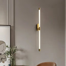 GobekUsa Acrylic Line LED Wall Lights Dimming Gold Black Metal for Living Room Bedroom