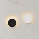 Minimalist gold & black led wall lamp for living room by Decorbites
