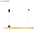 GobekUsa Gold Bar Pendant LED Island Light Fixture - Stylish Minimalist Design, 39"/47" Wide