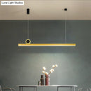 GobekUsa Gold Bar Pendant LED Island Light Fixture - Stylish Minimalist Design, 39"/47" Wide