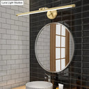 GobekUsa Minimalist Brass LED Vanity Sconce for Linear Bathroom Lighting