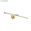 GobekUsa Minimalist Brass LED Vanity Sconce for Linear Bathroom Lighting