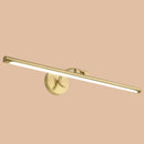 GobekUsa Minimalist Brass LED Vanity Sconce for Linear Bathroom Lighting