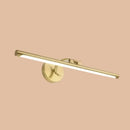 GobekUsa Minimalist Brass LED Vanity Sconce for Linear Bathroom Lighting