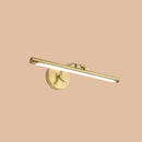 GobekUsa Minimalist Brass LED Vanity Sconce for Linear Bathroom Lighting