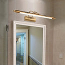GobekUsa Minimalist Brass Carved LED Wall Sconce - Swing Arm Vanity Mirror Light