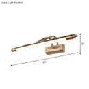 GobekUsa Minimalist Brass Carved LED Wall Sconce - Swing Arm Vanity Mirror Light