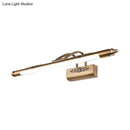 GobekUsa Minimalist Brass Carved LED Wall Sconce - Swing Arm Vanity Mirror Light
