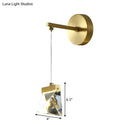 GobekUsa Polyhedron LED Gold Pendant Light - Contemporary Clear Crystal Block Wall Lamp