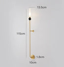 GobekUsa Copper Wine Corridor Wall Lamp for TV Background & Bedside, Marble Finishes
