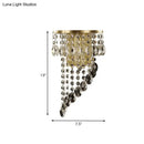 GobekUsa Crystal Chain Wall Mounted Light Fixture - Minimalist Brass Corridor Sconce