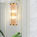 GobekUsa Minimalist Crystal Wall Sconce with 2 Bulbs for Living Room Lighting