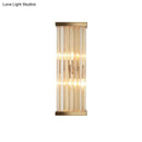 GobekUsa Minimalist Crystal Wall Sconce with 2 Bulbs for Living Room Lighting