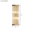 GobekUsa Minimalist Crystal Wall Sconce with 2 Bulbs for Living Room Lighting