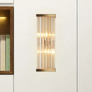 GobekUsa Minimalist Crystal Wall Sconce with 2 Bulbs for Living Room Lighting