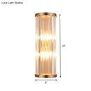 GobekUsa Minimalist Crystal Wall Sconce with 2 Bulbs for Living Room Lighting