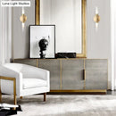 GobekUsa Brass Finish Double Cylinder Wall Sconce - Clear Glass, 2 Lights