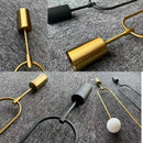 GobekUsa Double Head Glass Ball Pendant Lights for Hotel Bedroom and Bathroom