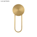 GobekUsa Sleek Brass LED Wall Sconce Light for Bedside – Simple Elliptical Metal Lamp Fixture