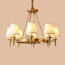 GobekUsa Gold Fabric Bedroom Chandelier - Minimalist Conic Ceiling Light Fixture