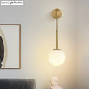 GobekUsa Minimalist Mini Globe Wall Sconce with Cream Glass and Gold Finish for 1-Bulb Wall Lighting