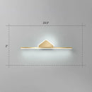 GobekUsa Minimalist Acrylic LED Vanity Light with Gold Finish for Bathroom Walls
