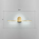 GobekUsa Minimalist Acrylic LED Vanity Light with Gold Finish for Bathroom Walls