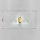 GobekUsa Minimalist Acrylic LED Vanity Light with Gold Finish for Bathroom Walls