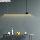 GobekUsa Minimalist Gold Finish Linear Pendant Lighting - 34.5"/46.5" Wide LED Acrylic Island Overhead Light