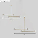 GobekUsa Minimalist Gold Finish Pendant Light with Opal Glass Shade – 4-Bulb Metallic Island Lamp