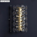 GobekUsa Minimalist Gold Floral Sconce Light with Crystal Shade - Wall Mount Lighting for Bedroom