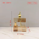 GobekUsa Geometric Stair Crystal Ornament Metal Gold Sculpture