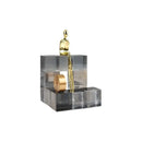 GobekUsa Geometric Stair Crystal Ornament Metal Gold Sculpture