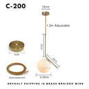 GobekUsa Glass Ball LED Chandelier - Minimalist Nordic Art for Home, Restaurant, Bar & Bedroom