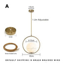 GobekUsa Glass Ball LED Chandelier - Minimalist Nordic Art for Home, Restaurant, Bar & Bedroom