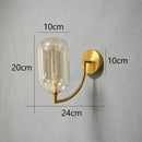 GobekUsa Glass Ball LED Wall Sconce for Living Bedroom Dining Kitchen - Minimalist Design