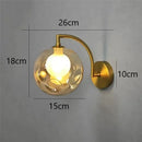 GobekUsa Glass Ball LED Wall Sconce for Living Bedroom Dining Kitchen - Minimalist Design