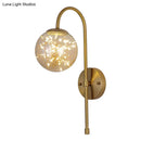 GobekUsa Gold LED Glass Wall Sconce with Gooseneck Arm - Minimalist Lighting for Walls