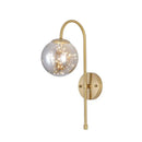 GobekUsa Gold LED Glass Wall Sconce with Gooseneck Arm - Minimalist Lighting for Walls