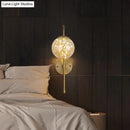 GobekUsa Gold LED Glass Wall Sconce with Gooseneck Arm - Minimalist Lighting for Walls
