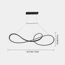 GobekUsa LED Strip Island Pendant Light - Minimalist Metal Dining Room Lighting Fixture