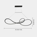 GobekUsa LED Strip Island Pendant Light - Minimalist Metal Dining Room Lighting Fixture