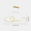 GobekUsa LED Strip Island Pendant Light - Minimalist Metal Dining Room Lighting Fixture
