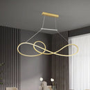 GobekUsa LED Strip Island Pendant Light - Minimalist Metal Dining Room Lighting Fixture